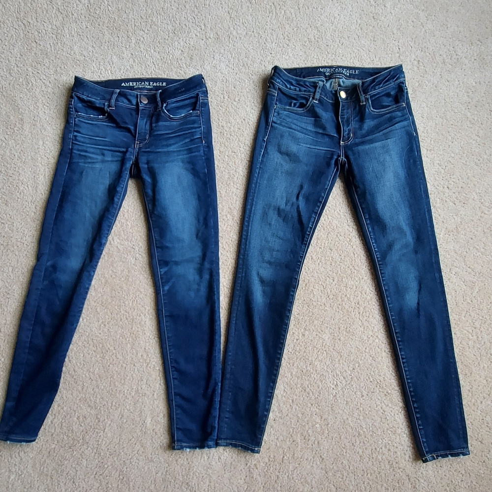 AE American Eagle super stretch jeggings set sz 4